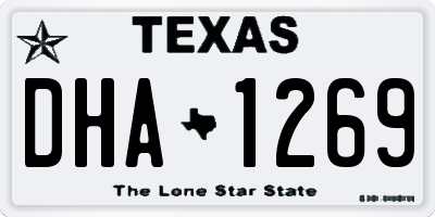 TX license plate DHA1269