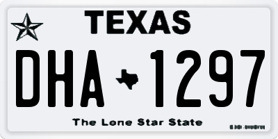 TX license plate DHA1297