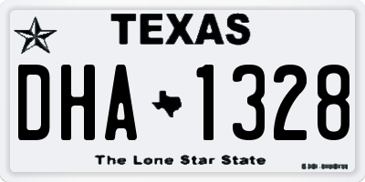 TX license plate DHA1328