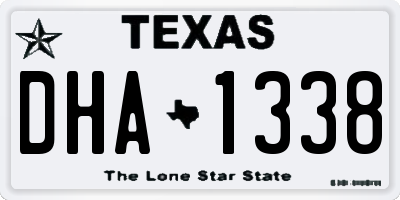 TX license plate DHA1338