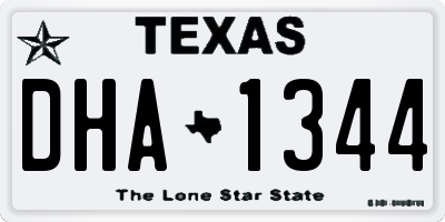 TX license plate DHA1344