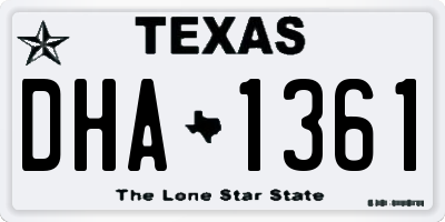 TX license plate DHA1361