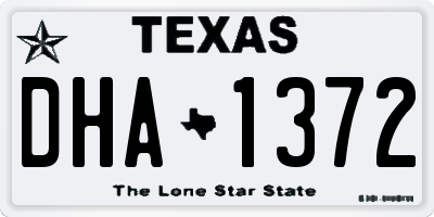 TX license plate DHA1372