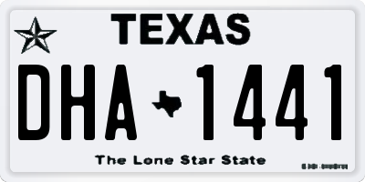 TX license plate DHA1441