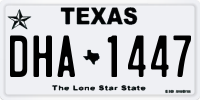 TX license plate DHA1447