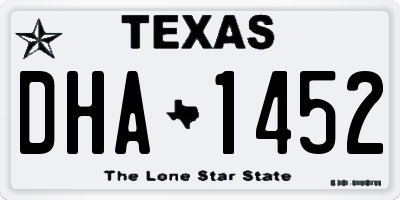 TX license plate DHA1452