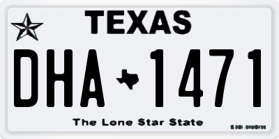 TX license plate DHA1471