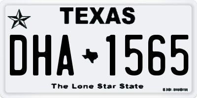 TX license plate DHA1565