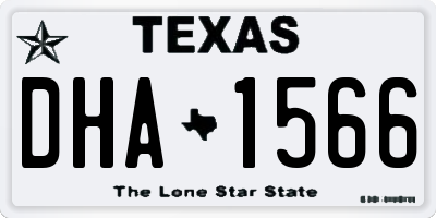 TX license plate DHA1566