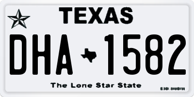 TX license plate DHA1582