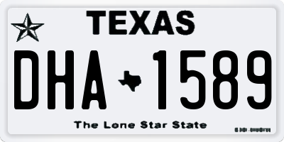 TX license plate DHA1589