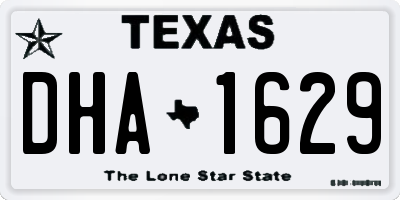 TX license plate DHA1629