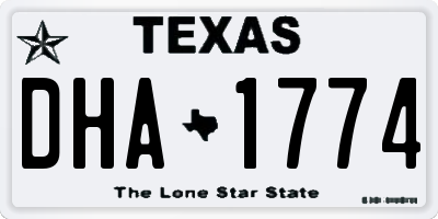 TX license plate DHA1774