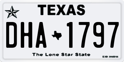 TX license plate DHA1797