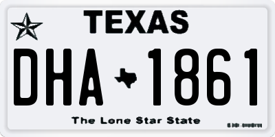 TX license plate DHA1861