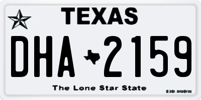 TX license plate DHA2159
