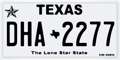 TX license plate DHA2277