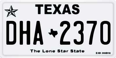 TX license plate DHA2370