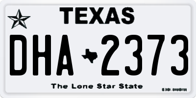TX license plate DHA2373