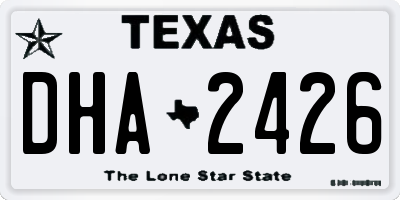 TX license plate DHA2426
