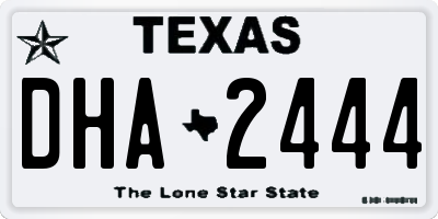 TX license plate DHA2444