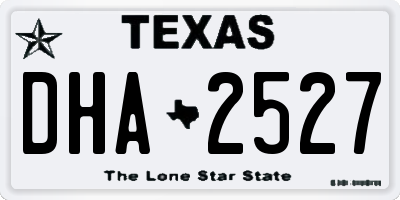 TX license plate DHA2527