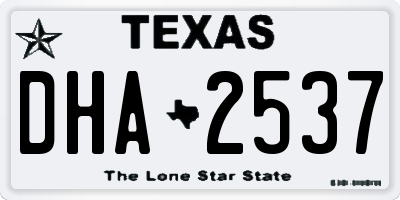TX license plate DHA2537