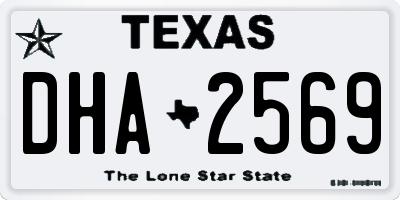 TX license plate DHA2569