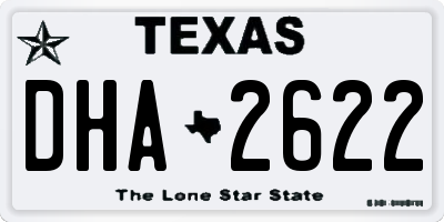 TX license plate DHA2622