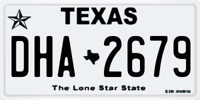 TX license plate DHA2679