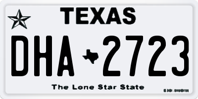 TX license plate DHA2723