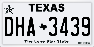 TX license plate DHA3439