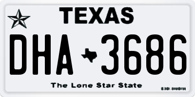 TX license plate DHA3686