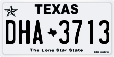 TX license plate DHA3713
