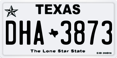 TX license plate DHA3873