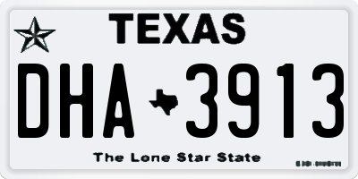 TX license plate DHA3913