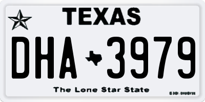 TX license plate DHA3979