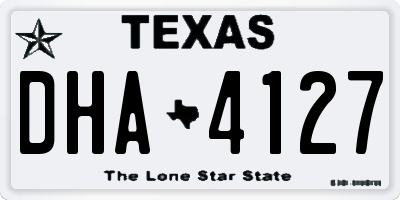 TX license plate DHA4127