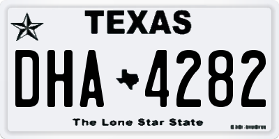 TX license plate DHA4282