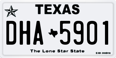 TX license plate DHA5901