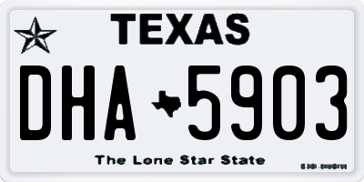 TX license plate DHA5903