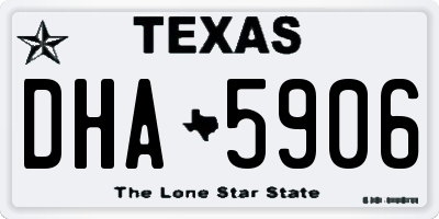 TX license plate DHA5906