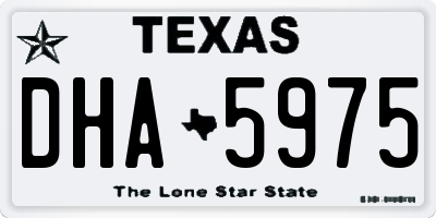 TX license plate DHA5975