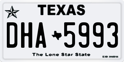 TX license plate DHA5993