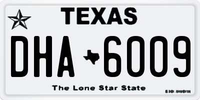 TX license plate DHA6009