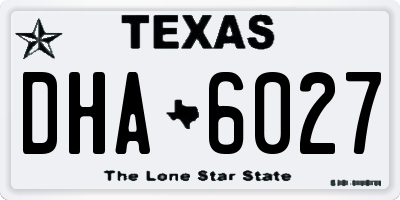 TX license plate DHA6027