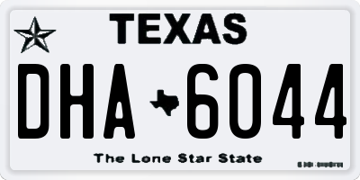 TX license plate DHA6044