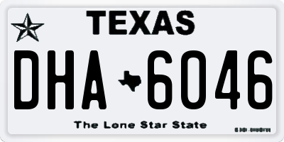 TX license plate DHA6046