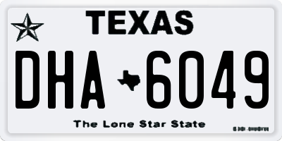 TX license plate DHA6049