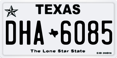 TX license plate DHA6085